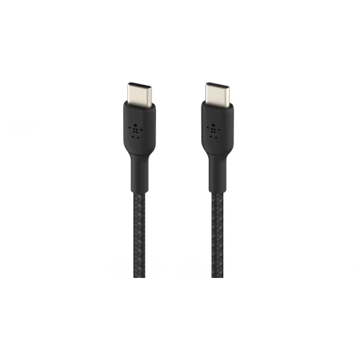 كابل بلكين بوست تشارج مضفّر من نوع USB-C إلى USB-C، بطول 0.15 متر، أسود - بيلكين - Image 3