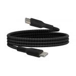 كابل بلكين بوست تشارج مضفّر من نوع USB-C إلى USB-C، بطول 0.15 متر، أسود - بيلكين
