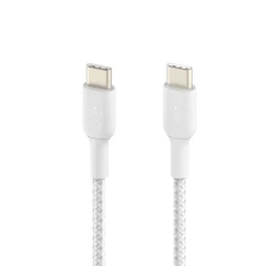 Belkin Braided USB-C to USB-C Cable, 0.15m (15cm), Black, Charging and Data Transfer Cable for Compatible Devices, Model CAB004bt0-MBK