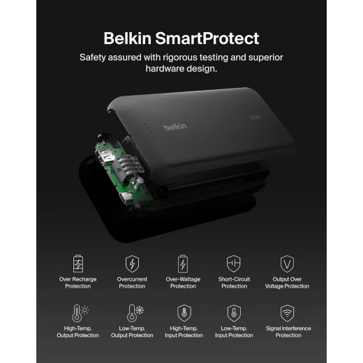 Belkin 20K PD 30W Portable Charger Power Bank with Integrated USB-C Cable - Fast Charging for iPhone, iPad, Galaxy - Belkin - Image 3