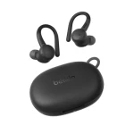 Belkin SoundForm ActiveFit Wireless Earbuds with Built-in Microphone, USB-C Fast Charging, up to 36H Battery Life, IP54 Water Resistance, Black. - Belkin