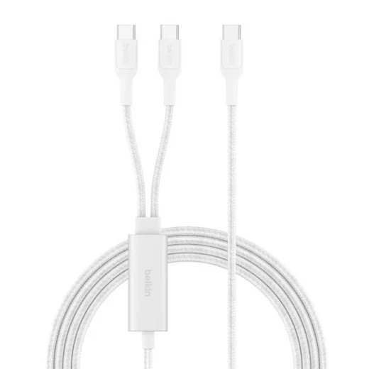 كابل Belkin BoostCharge Pro مضفر USB C إلى USB C مزدوج 140 واط أسود كابل Belkin BoostCharge Pro مضفر USB C إلى USB C مزدوج 140 واط أسود