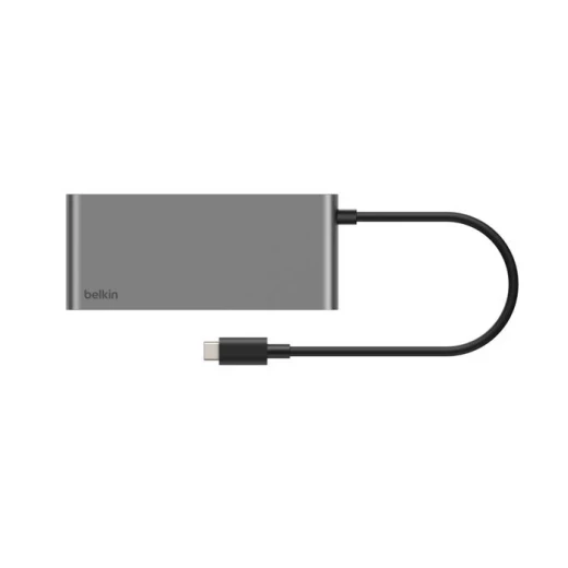 محول بيلكن كونكت 8 منافذ USB C مع إيثرنت 2.5 جيجابايت، أسود، يتضمن 2 منفذ USB A، يدعم دقة تصل إلى 8K، متوافق مع أجهزة متعددة - Image 3
