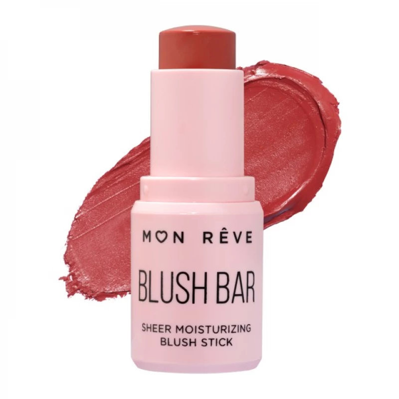 قلم أحمر خدود Mon Reve Bar مرطب رقم 04 تركيبة قابلة للمزج للشفاه والعيون والخدود مكياج مشع - مون ريف