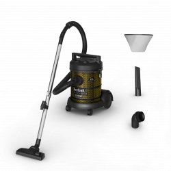 Tefal X-TREM POWER Vacuum Cleaner 2000W Black and Gold 18L with Powerful Suction for Carpets and Hard Floors, Includes Accessories for Versatile Cleaning