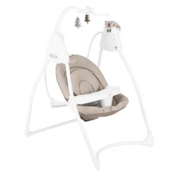Graco Lovin Hug Baby Swing Little Adventure, 6 Rocking Speeds, Removable Tray, 9 kg Max