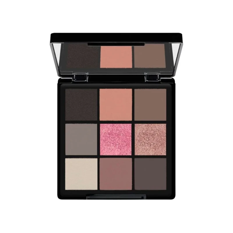 Make Up Factory Pro Effect Eye Palette, 9 Matte and Metallic Eyeshadows, Shade 27 City of Love - Makeup Factory