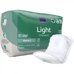 فوط صحية من Abena Light Premium لسلس البول للنساء، فائقة النحافة، سرية، 10 قطع