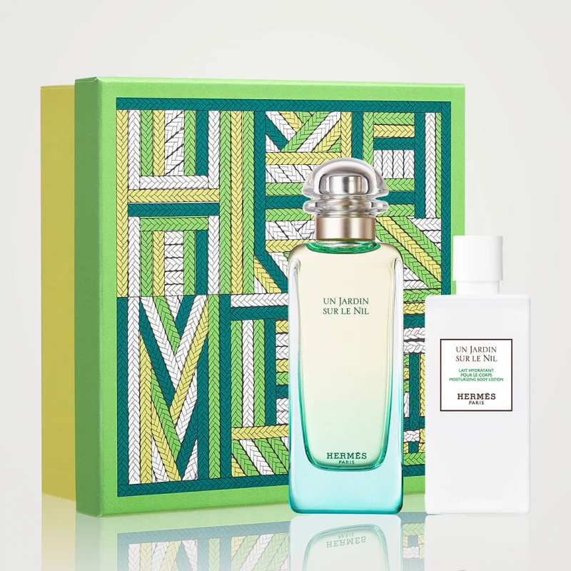 Hermes Un Jardin Sur Le Nil Gift Set For Unisex EDT 100ml and Body Lotion 80ml - Hermes