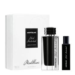 Montblanc Mens Black Meisterstuck EDP 2 Pcs Gift Set Includes 125ml EDP Spray and 15ml Travel Spray Luxurious Elegant Fragrance for Men