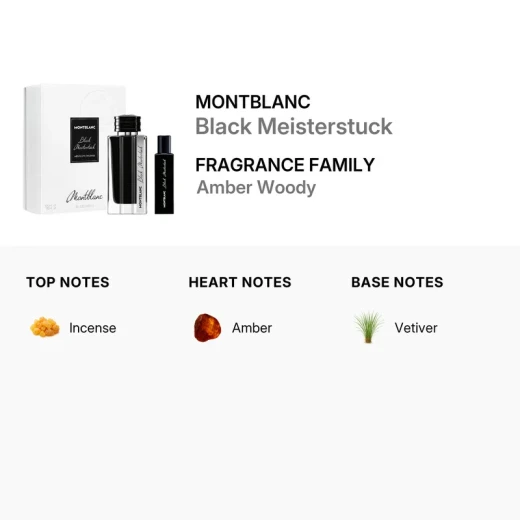 Montblanc Mens Black Meisterstuck EDP 2 Pcs Gift Set Includes 125ml EDP Spray and 15ml Travel Spray Luxurious Elegant Fragrance for Men - Montblanc - Image 2