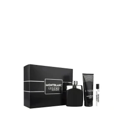 Montblanc Legend Fragrance Gift Set EDT 100ml EDT 2x7.5ml and Shower Gel 100ml Aromatic Fougere Fresh Masculine Scent Travel Ready Collection