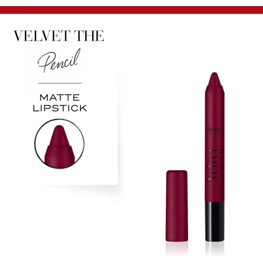 Bourjois Velvet Matte Lipstick I'm So Plumcky Bold Plum Lip Color 3g Long Lasting for Lips - Bourjois - Image 6