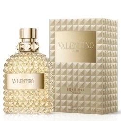 فالنتينو أومو بورن إن روما ذا جولد ماء تواليت 100 مل عطر خشبي للرجال