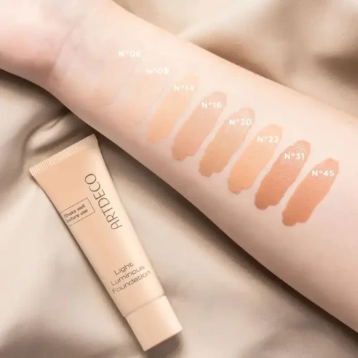 Artdeco Light Luminous Foundation 25ml, Shade 22 Neutral Chiffon, Lightweight Natural Luminous Finish, Model 1180-60734 - Light - Image 3