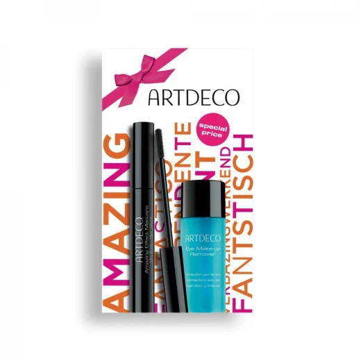 مجموعة ماسكارا Artdeco Amazing Effect ومزيل مكياج العيون مظهر درامي أسود مجموعة مكياج عيون كاملة مجموعة ماسكارا Artdeco Amazing Effect ومزيل مكياج العيون مظهر درامي أسود مجموعة مكياج عيون كاملة