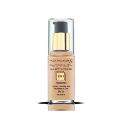 Max Factor Face Finity 3 in 1 Foundation Golden Full Coverage Makeup SPF 20 for Radiant Complexion