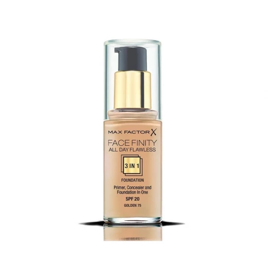 Max Factor Face Finity 3 in 1 Foundation Golden Full Coverage Makeup SPF 20 for Radiant Complexion Max Factor Face Finity 3 in 1 Foundation Golden Full Coverage Makeup SPF 20 for Radiant Complexion