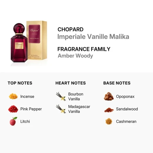 عطر شوبارد إمبريال فانيلا ملكة للنساء أو دي بارفيوم 100 مل 3 4 أونصة برائحة الفانيليا الشرقية والزهور الفاخرة لإطلالة ساحرة تدوم طويلا - شوبارد - Image 4