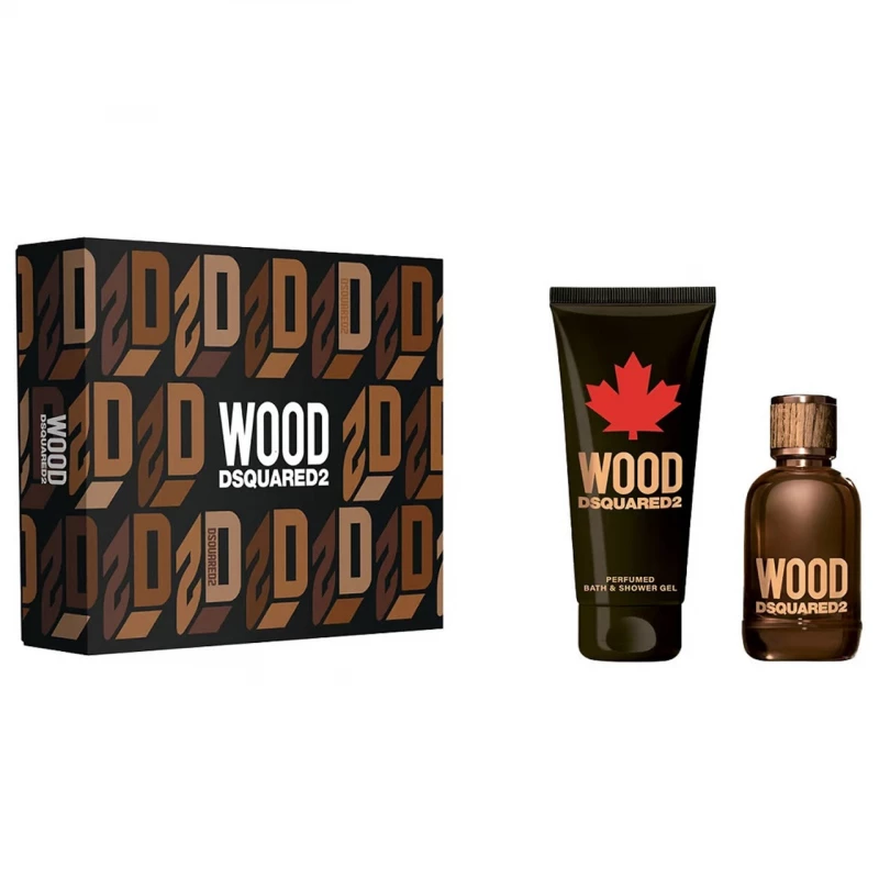 مجموعة العناية بالرجال دي سكويرد2 وود ام او دي تواليت 2 قطعة عطر خشبي - Dsquared2