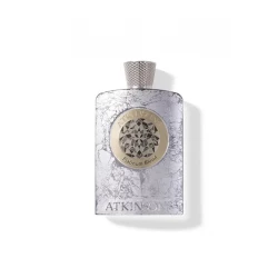 عطر أتكينسونز 1799 بلاتينيوم بليند أو دو بارفان من – عطر نيش فاخر للجنسين برائحة خشبية شرقية دافئة من اللوز والياسمين والعنبر والفانيلا والمسك. أنيق طويل الثبات، مثالي للمناسبات الخاصة والارتداء المسائي