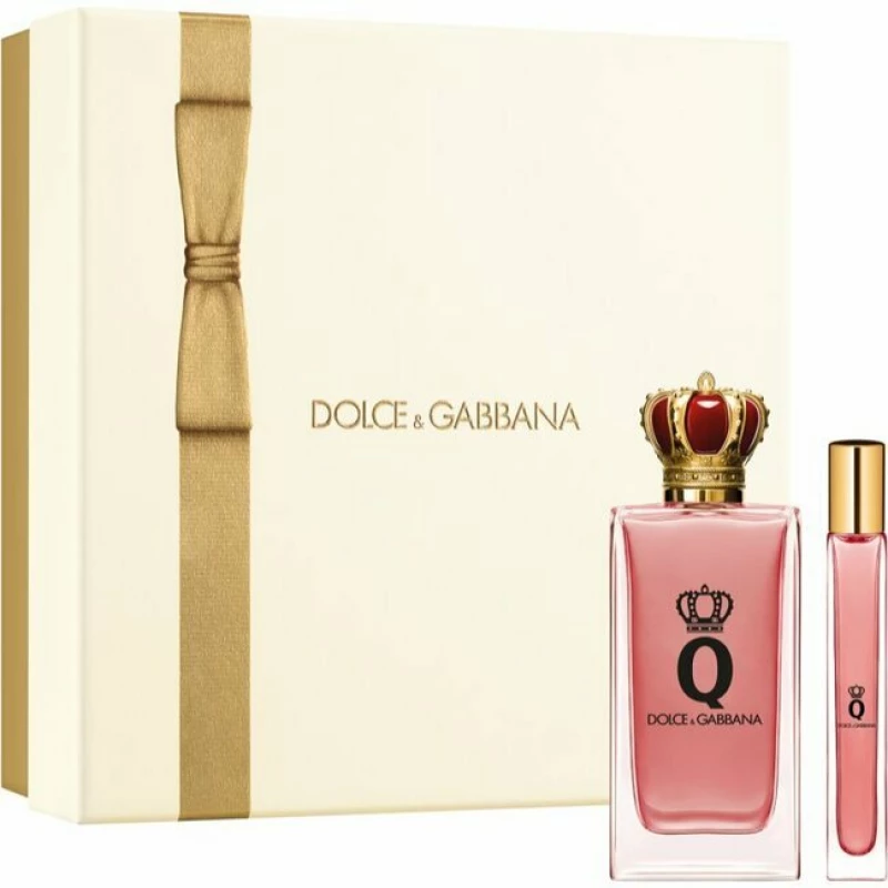 Dolce & Gabbana Q by Dolce & Gabbana Eau de Parfum Travel Gift Set for Women 3 Piece, Featuring Perfume Spray, Miniature, and Luxurious Presentation for a Sensual Experience - Dolce &amp; Gabbana