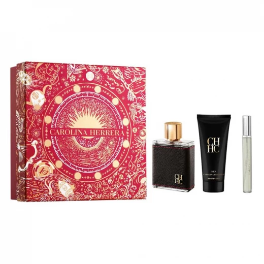 مجموعة هدايا كارولينا هيريرا سي اتش للرجال عطر أو دو تواليت ولوشن ما بعد الحلاقة وعطر 10 مل للرجال مجموعة هدايا كارولينا هيريرا سي اتش للرجال عطر أو دو تواليت ولوشن ما بعد الحلاقة وعطر 10 مل للرجال