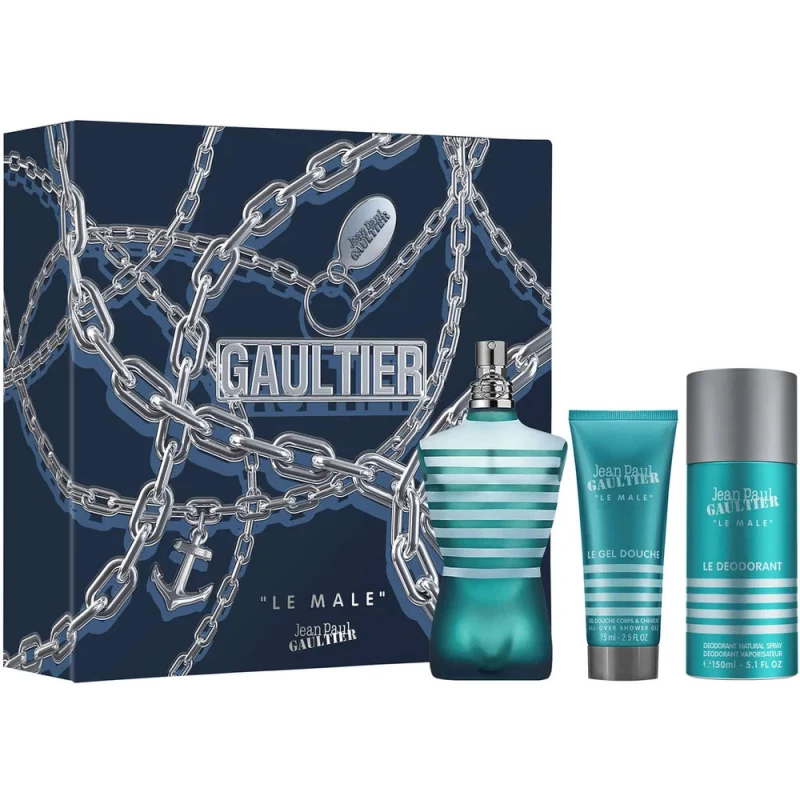 مجموعة عطور جان بول غوتييه لو مال للرجال - او دي تواليت، جل استحمام، مزيل عرق - Jean paul gaultier