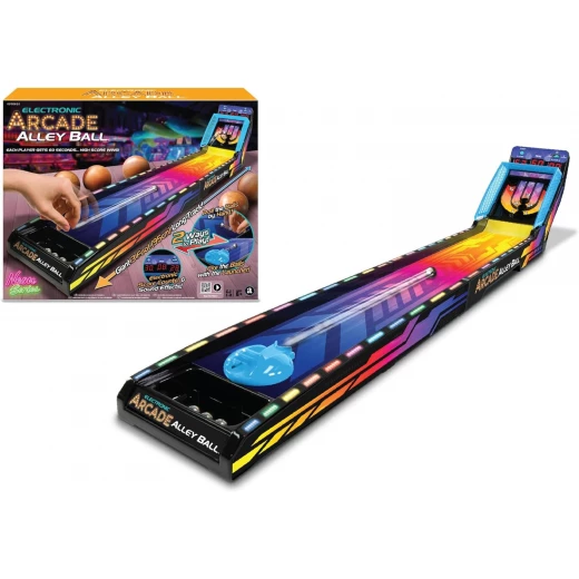 Ambassador Electronic Arcade Alley Ball Neon Game with LED Scoreboard and Sound Effects Ambassador Electronic Arcade Alley Ball Neon Game with LED Scoreboard and Sound Effects