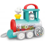 Moni Children's E7995A Pull Along Train Toy with Colorful Wheels and Cable Traction for Engaging Play, Perfect for Little Ones 6+ Months Old, Durable Construction - Hola