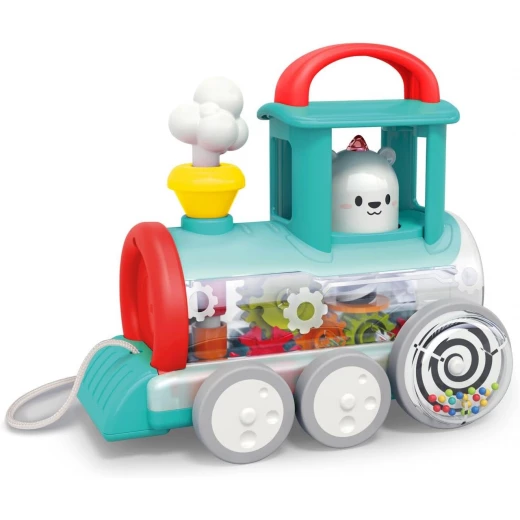 Moni Children's E7995A Pull Along Train Toy with Colorful Wheels and Cable Traction for Engaging Play, Perfect for Little Ones 6+ Months Old, Durable Construction Moni Children's E7995A Pull Along Train Toy with Colorful Wheels and Cable Traction for Engaging Play, Perfect for Little Ones 6+ Months Old, Durable Construction