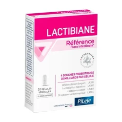 PiLeJe Lactibiane Référence Probiotic Food Supplement, 10 Capsules, Designed to Support Digestive Health and Maintain a Balanced Gut Microbiota