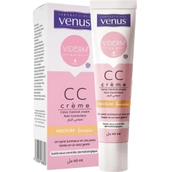 Venus Viderm CC Creme Medium 40ml Tone Correcting & Hydrating Formula for Even Complexion Natural Radiance & Daily Skin Protection Care
