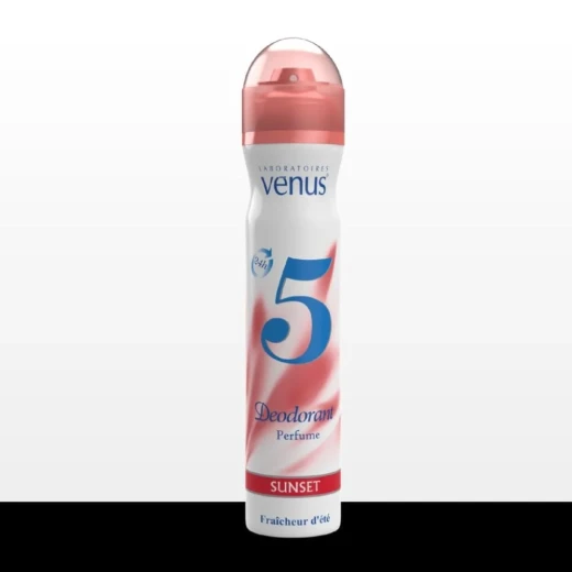 Venus Deo 5 Sunset Body Spray 200ml Refreshing Long Lasting Fragrance Spray for Daily Freshness Vitality & Skin Comfort Care - Venus - Image 2