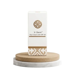 V-Derm Day Cream SPF30 75ml Daily Hydrating Facial Moisturizer UVA UVB Protection Formula Lightweight Non Greasy for Radiant Skin Care