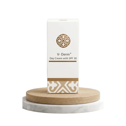 V-Derm Day Cream SPF30 75ml Daily Hydrating Facial Moisturizer UVA UVB Protection Formula Lightweight Non Greasy for Radiant Skin Care - V-DERM  - Image 2