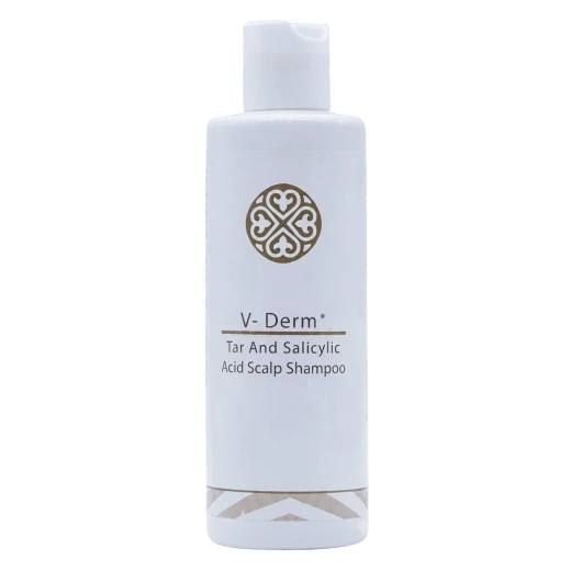 V-Derm Tar & Salicylic Acid Scalp Shampoo 250ml Flake Control & Dry Scalp Relief Formula Cleanses Refreshes & Smooths Hair for Adults - V-DERM  - Image 2