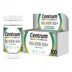 Centrum Silver Adult 50+ Multivitamin 100 Tablets - Complete Essential Nutrients Supplement for Heart, Brain, Eye & Bone Health Support