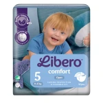 Libero Comfort 5 Baby Diapers, Size 5, Suitable for Babies Weighing 11–17 kg, Soft and Comfortable Diapers for Everyday Use - Libero