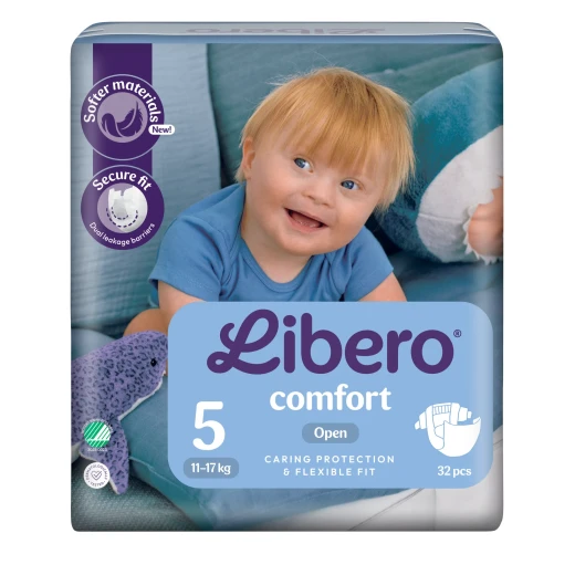 Libero Comfort 5 Baby Diapers, Size 5, Suitable for Babies Weighing 11–17 kg, Soft and Comfortable Diapers for Everyday Use - Libero - Image 2