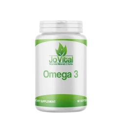 JOVITAL Omega 3 60 Capsules - Fish Oil Dietary Supplement for Heart Health, Brain Focus, Joint Mobility & Immune Support