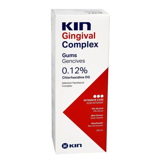 Kin Gingival Complex Mouthwash 250ml Advanced Oral Rinse for Gum Protection Plaque Control & Bad Breath Prevention Daily Care