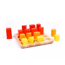 Edu Fun Geometric Sorting Puzzle Wooden Educational Toy for Toddlers 3+ Years