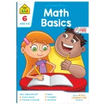 School Zone Math Basics 6 Workbook for 6th Grade Students - Fractions, Exponents - School Zone