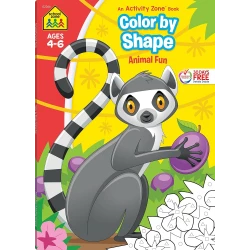 School Zone Color By Shape Animal Fun Workbook for Early Learning