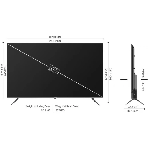 تلفزيون سكاي وورث 85G6500G بحجم 85 بوصة بدقة 4K UHD مع تلفزيون جوجل و HDR10 ووضع الألعاب - سكي ورث - Image 2