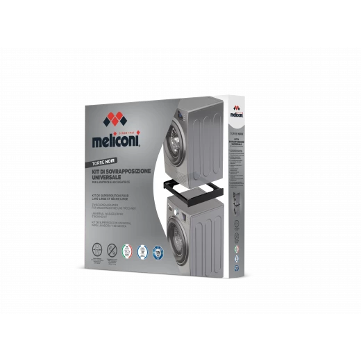 Meliconi Torre Noir Universal Washing Machine and Dryer Stacking Kit, Anti-Vibration, 250kg Capacity - Meliconi - Image 7