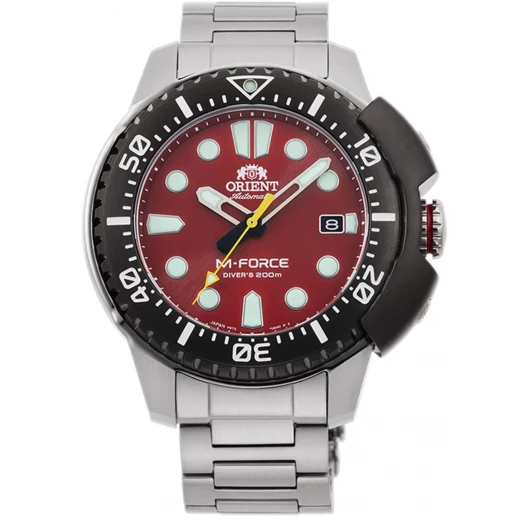 Orient M-Force RA-AC0L02R Men's Automatic Dive Watch Steel Sapphire Crystal 200m Orient M-Force RA-AC0L02R Men's Automatic Dive Watch Steel Sapphire Crystal 200m