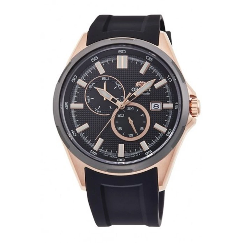 Orient Sports RA-AK0604B Automatic Watch Black Dial Rose Gold Steel 42.6mm - ORIENT