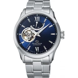 Orient Star Contemporary Open Heart Automatic Watch Blue Dial Sapphire Glass
